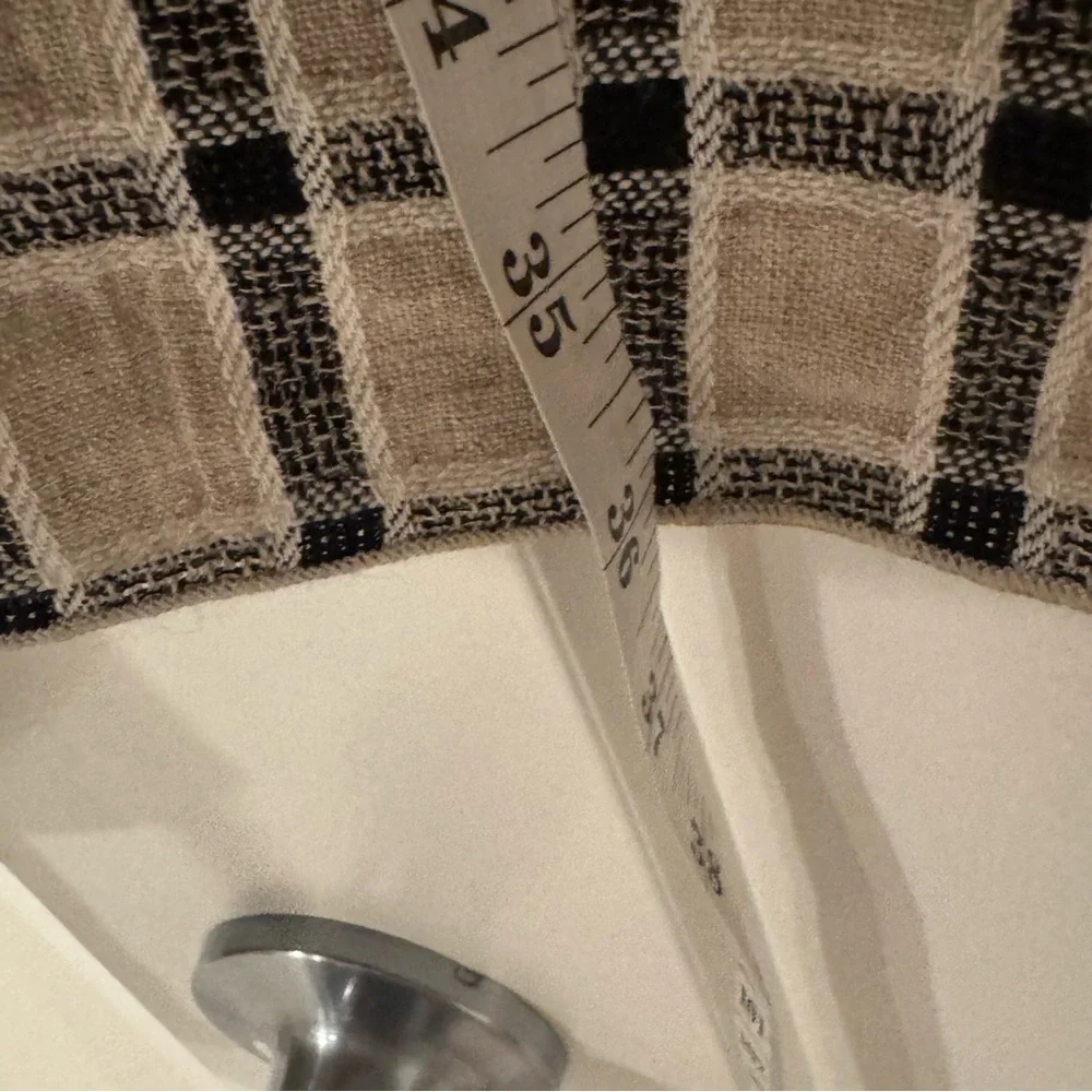 Donni 100% Linen Black and Beige Check Wrap One Size Like New